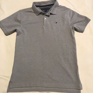 Tommy Hilfiger Grey Polo Shirt Boys Youth M 12/14